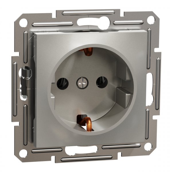 EPH2900169 Розетка с заземлением бронза Asfora Schneider Electric