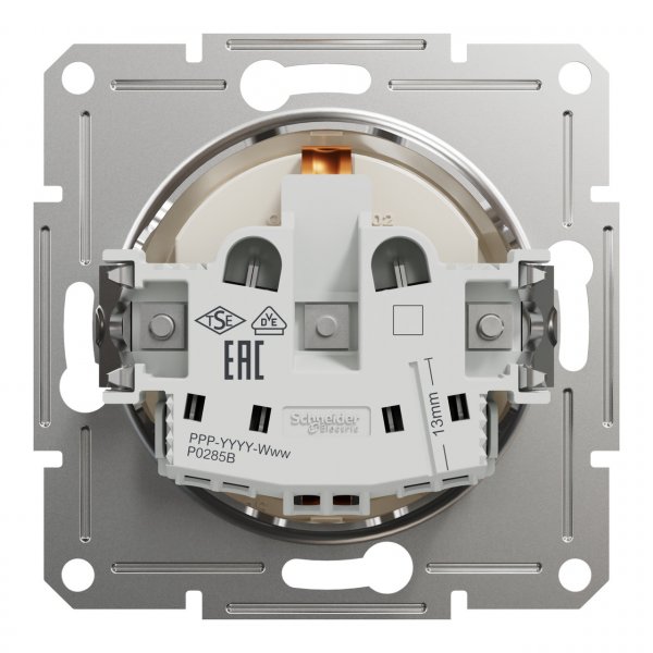 EPH2970123 Розетка с заземлением без рамки крем Asfora Schneider Electric