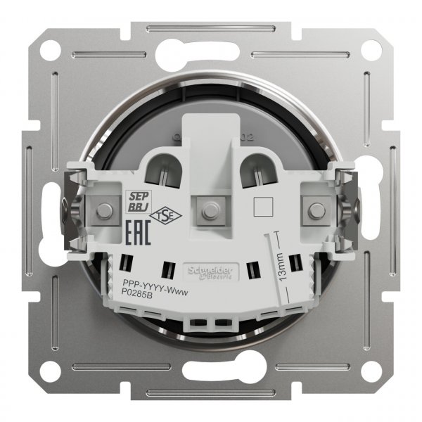 EPH3000171 Розетка без заземления антрацит Asfora Schneider Electric