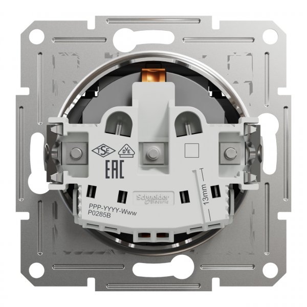 EPH3100171 Розетка с крышкой и заземлением антрацит Asfora Schneider Electric
