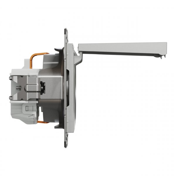 EPH3100161 Розетка с крышкой и заземлением алюминий Asfora Schneider Electric