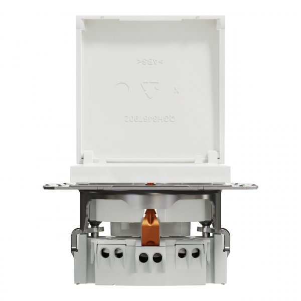 EPH3170121 Розетка с крышкой и заземлением без рамки белый Asfora Schneider Electric