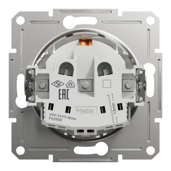 EPH3170121 Розетка с крышкой и заземлением без рамки белый Asfora Schneider Electric