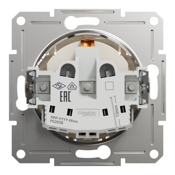 EPH3170123 Розетка с крышкой и заземлением без рамки крем Asfora Schneider Electric