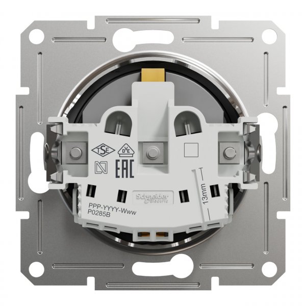 EPH2900271 Розетка з заземленням з захисними шторками антрацит Asfora Schneider Electric