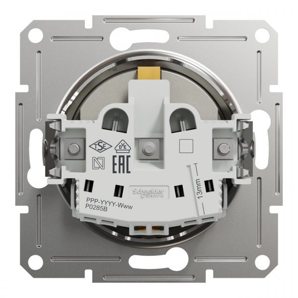 EPH2900269 Розетка с заземлением с защитными шторками бронза Asfora Schneider Electric
