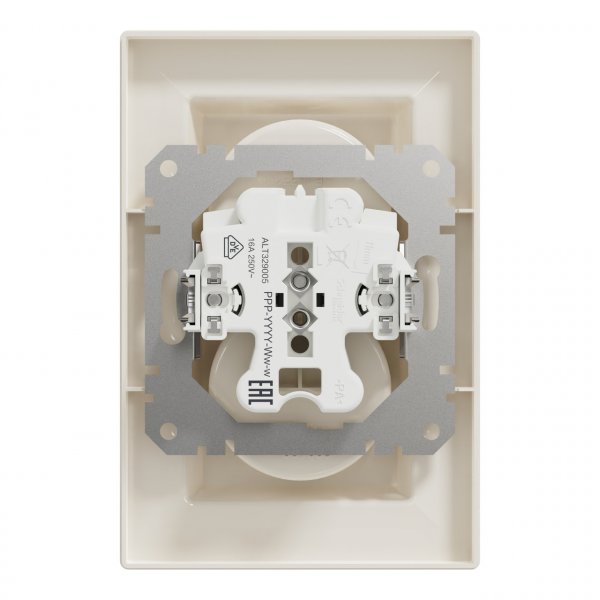 EPH9700123 Розетка двойная без заземления крем Asfora Schneider Electric