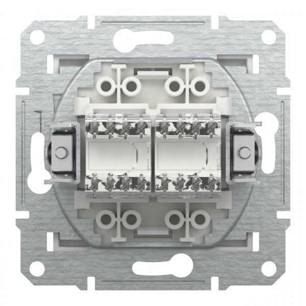 EPH4470121 Розетка компьютерная двойная cat.5e UTP RJ45 без рамки белый Asfora Schneider Electric