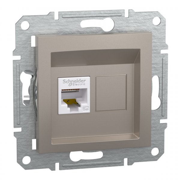 EPH4300169 Розетка компьютерная cat.5e UTP RJ45 бронза Asfora Schneider Electric