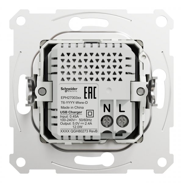 EPH2700369 USB розетка тип А+С 2,4A бронза Asfora Schneider Electric