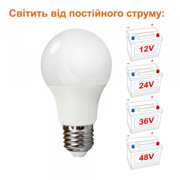 Лампа светодиодная низковольтная Евросвет МО-12-24-36-48В 10 Вт E27 000057248