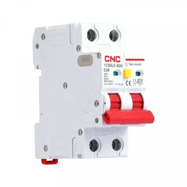 Дифференциальный выключатель YCB9LE-80M 80A 1Р+N 30mA 6kA С CNC