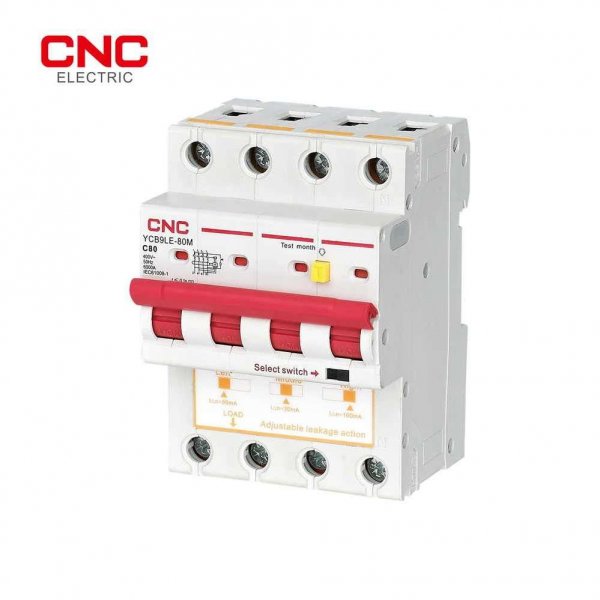 Диференціальний вимикач YCB9LE-80M 20A 3Р+N 30mA 6kA С CNC