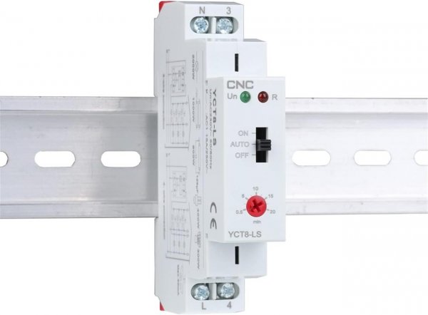 Модульне реле витримки часу сходове YCT8-LS AC 230В, 1NO - 16А АС1 250В / DC 24В CNC
