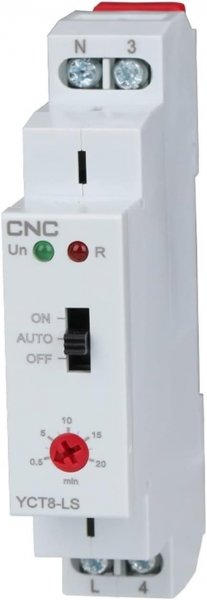 Модульне реле витримки часу сходове YCT8-LS AC 230В, 1NO - 16А АС1 250В / DC 24В CNC