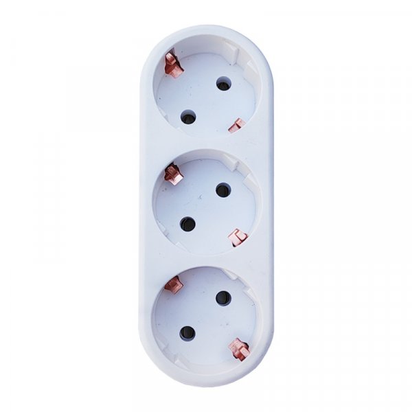 Мережевий розгалужувач B3-1G (3 розетки)16A, 250В, ElectrO