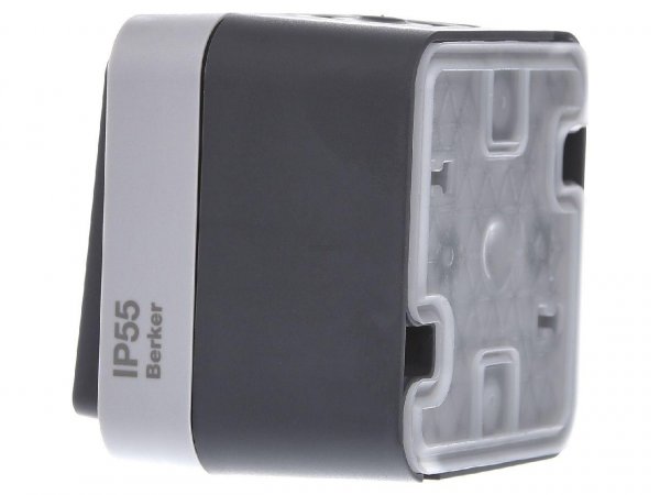 50453525 Кнопка IP55, серая, 10АX/250В W.1 Berker